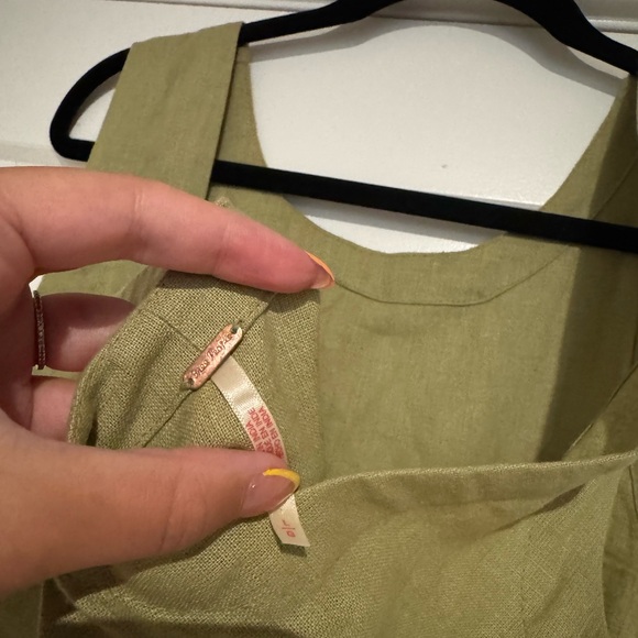 Free people full of sunshine Olive linen Dress - Picture 5 of 5